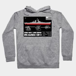 USS ALASKA DIAGRAM Hoodie